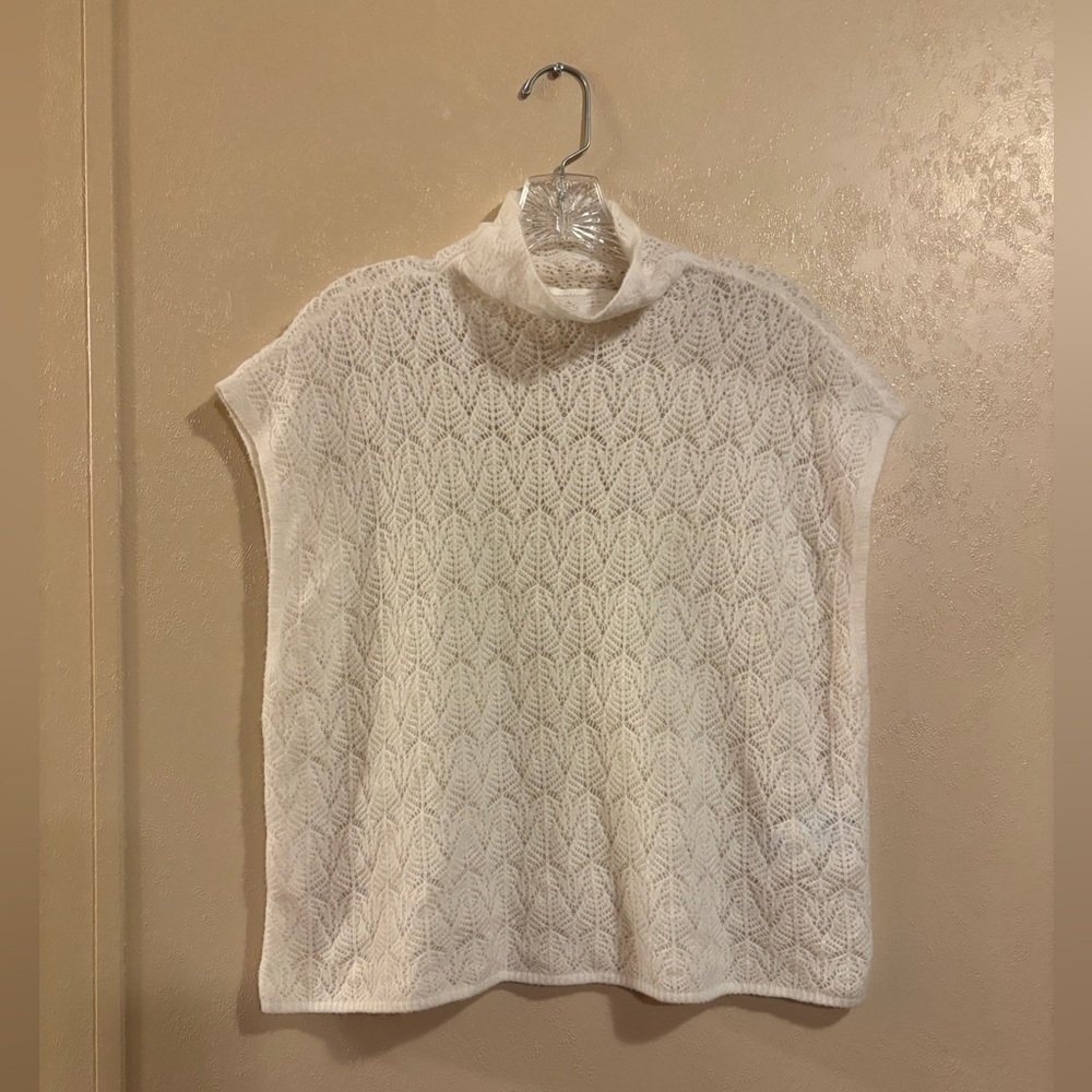 NWOT Abercrombie & Fitch Women's Wool Blend Crochet tank sweater sz XL